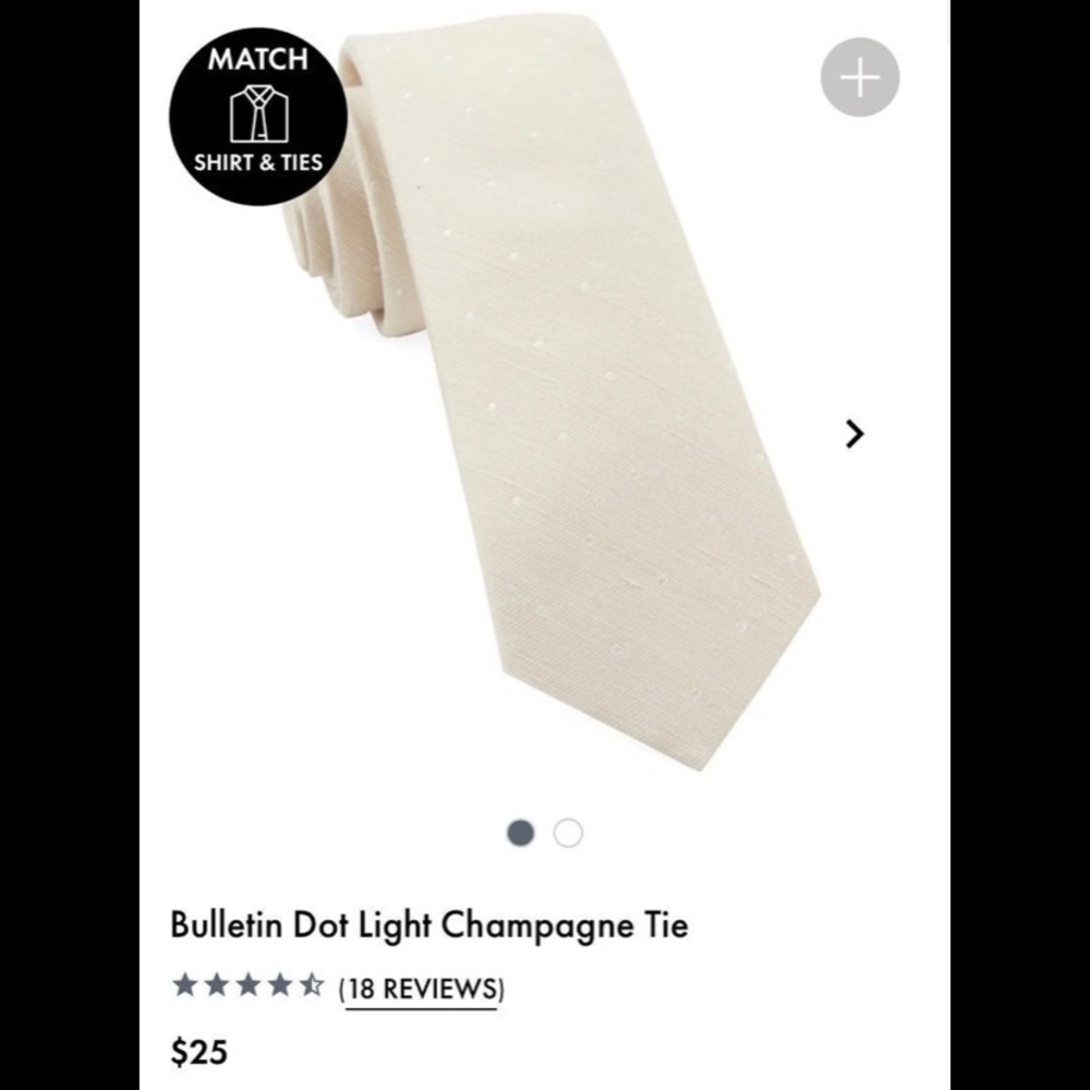 Bulletin Dot tie light champagne